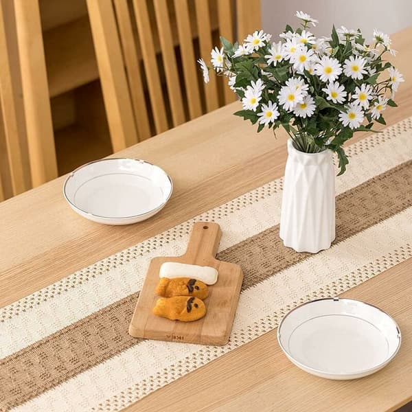 Lace runner, table runner 30x180 cm natural cotton a