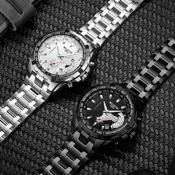 Herreur 47mm Klassisk Design Rustfrit Stål Med Gaveæske Sølvfarve