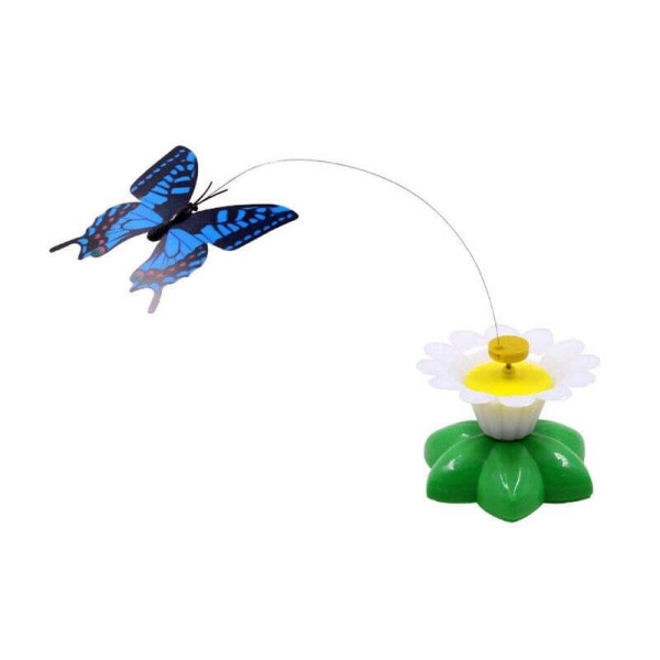 Cat Toys Interactive Butterfly Flutter Bug Cat Automatisk Leksaksstimulerande Kitty Leksaker för innekatter -Fjärilsfärgen rann
