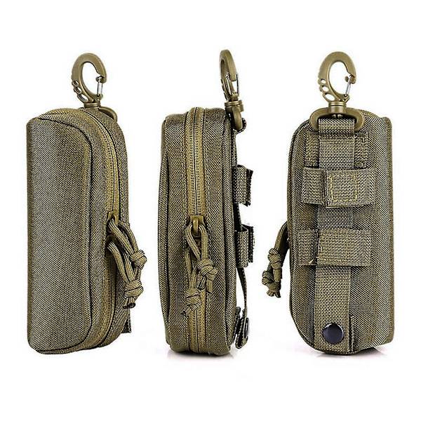 Molle Brilleglaspose Solbril Etui Militær Talje Pakke Taske Utility Edc Pose Sort Farve