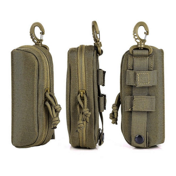 Molle Lasit Pussi Aurinkolasit Case Military Waist Pack Bag Utility Edc PouchMusta väri