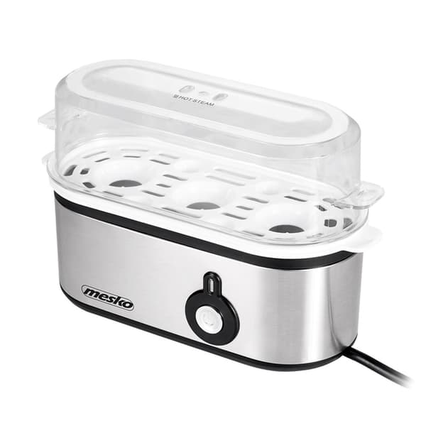 Mesko Egg Cooker for 3 Eggs 210 Black, Silver, Transparent 210 Svart, Silver, Transparent