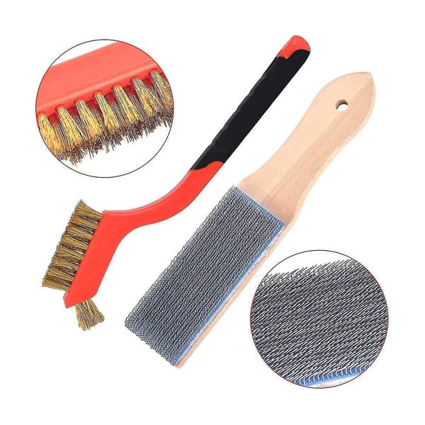 Hook and loop cleaning brush, includes copper wire file cleaning brush for cleaning hook and loop