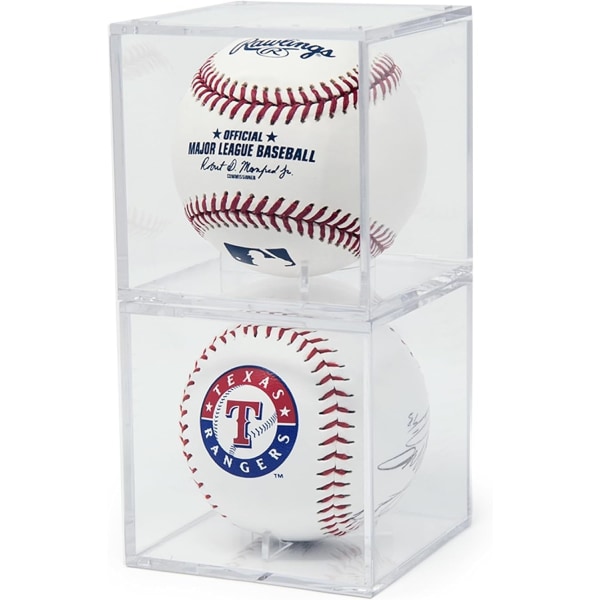 2 Pack Baseball Display Case Nimikirjoitettu case näytölle UV-suojattu Baseball Cube Display Muistoesineet Baseball Sports Baseball