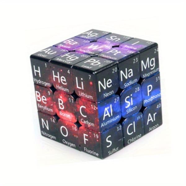 Starry Sky Chemical Elements 3x3 Cube Puzzle, Medium Difficulty Debut, High-Resolution Printing Extremely Durable Starry Sky Style Starry Sky Style
