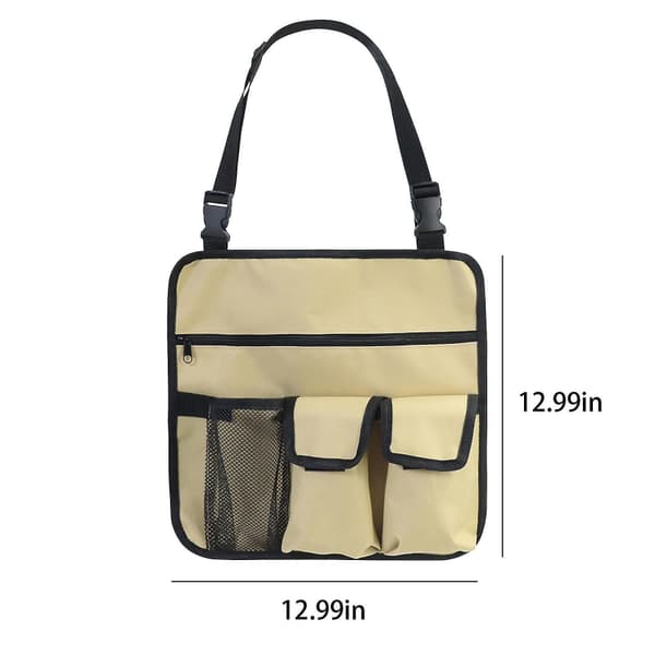 （Khaki）Campingstol Hengende Veske Armlene Side Organizer Strand Multi