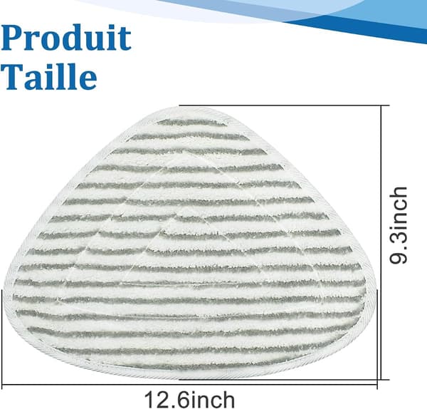 Erstatningsputer for mikrofiber dampmopp kompatible med Vileda Steam & Vileda Steam Plus, maskinvaskbare