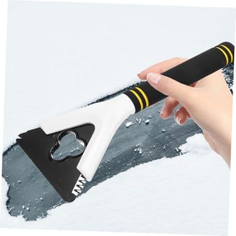 Car Ice Scraper, Portable ABS EVA De-icer, Winter Windshield and Window, Comfortable Grip, Lightweight and Compact