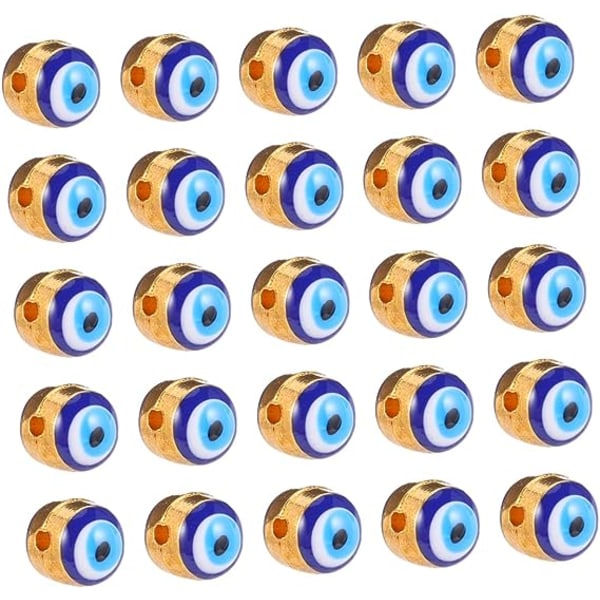 100 stk Halloween Evil Eye Beads Smykker til Kvinder Øreringe Halloween Eyeballs Eye Beads Charms Black Miss Alloy Blue Eye