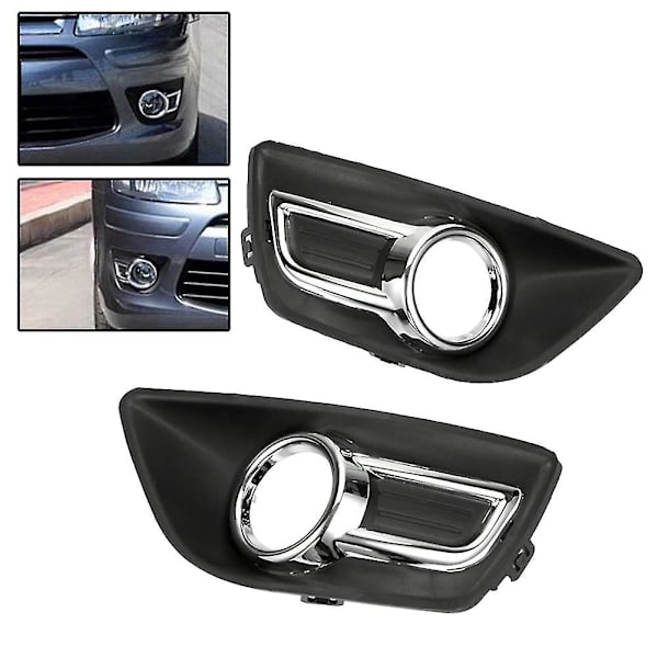 1 Par Kompatibel med Citroen C4 C-quatre 2008-2011 Krom Front Dimljusskydd