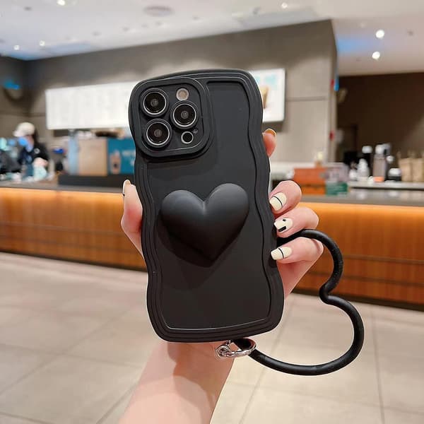 Rannekkeen sydänpuhelinkotelo iPhone 14 Pro Maxille