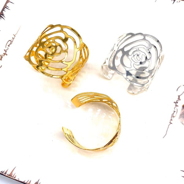 12 stk. servietringe guld servietholder jul serviet rund serviet-FX-
