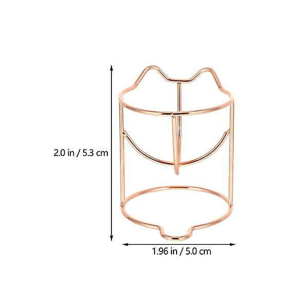 3 kpl Kissankorva-design meikkisienipidikkeet Ontot meikkisiveltimen kuivaustelineet Kultainen 5x5cm