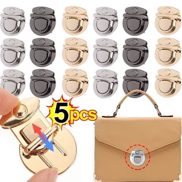 1/5 stk Taskespænde Spænder 5 STK SØLV 5 STK SØLV 5 stk Sølv 5Pcs Sølv 5Pcs Sølv 5Pcs Silver 5Pcs Silver