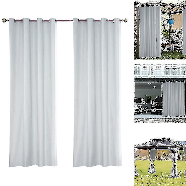 Udendørs Gardin Vandafvisende Loop Gardin Transparent