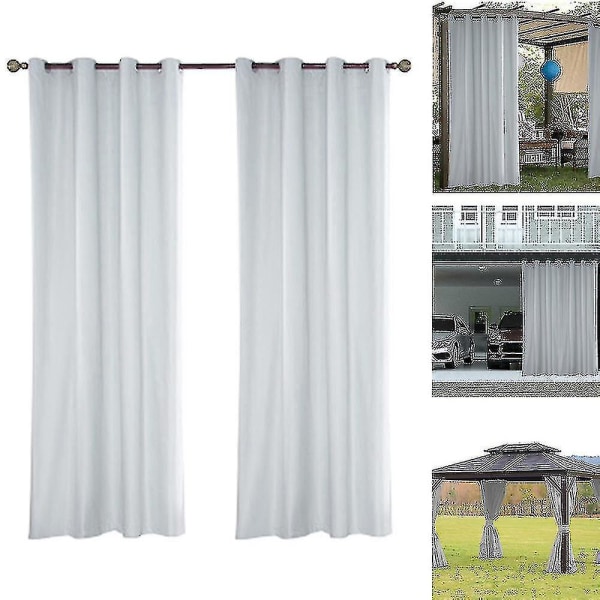 Utomhusgardin Vattenavvisande Loop-gardin Transparent