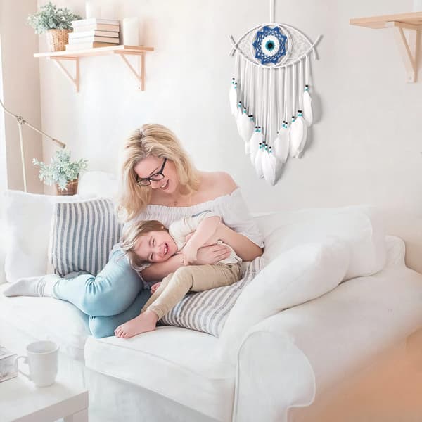 Evil Eye Dream Catchers (Pure White) White White