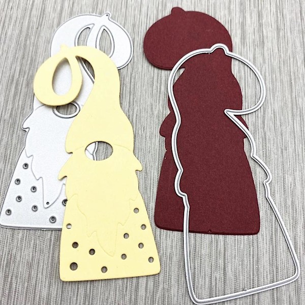 Jultomte Metall Skärstencil Mall DIY Scrapbooking Album Papperskort Stencil Die Prägling Ornament