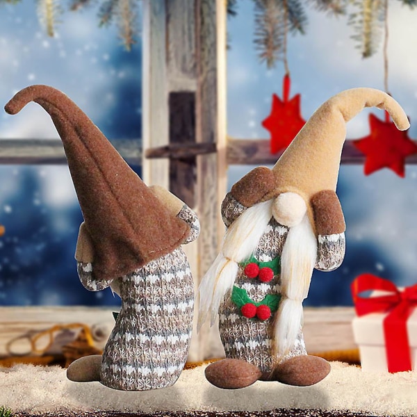 Type B Julenisser Plysjpynt Festlig nisse Håndlaget svensk Tomte Santa ClausType B