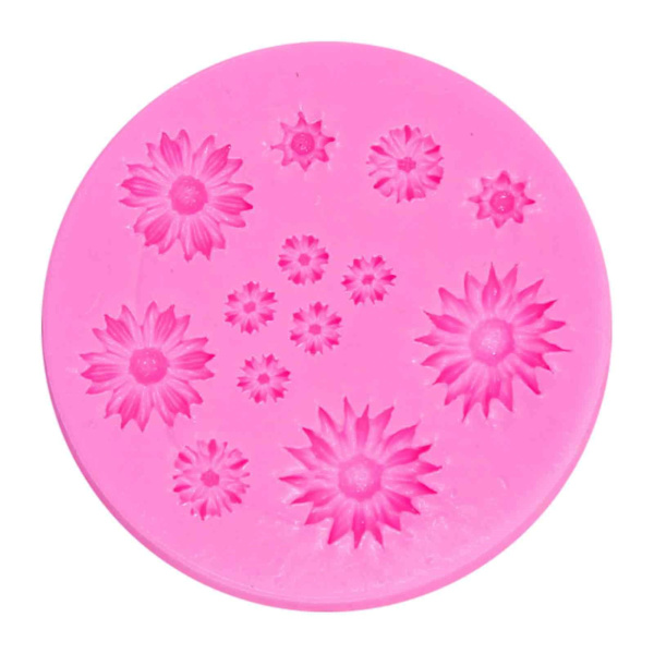 Sukkerchokolade Lille Frisk Daisy Solsikke Kage Silikon Gel Form Diy Materiale Aromaterapi Gips Pink