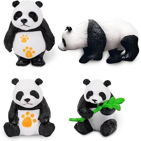 4 st tredimensionella kylskåpsmagneter är lätta att plocka upp, 3D Panda