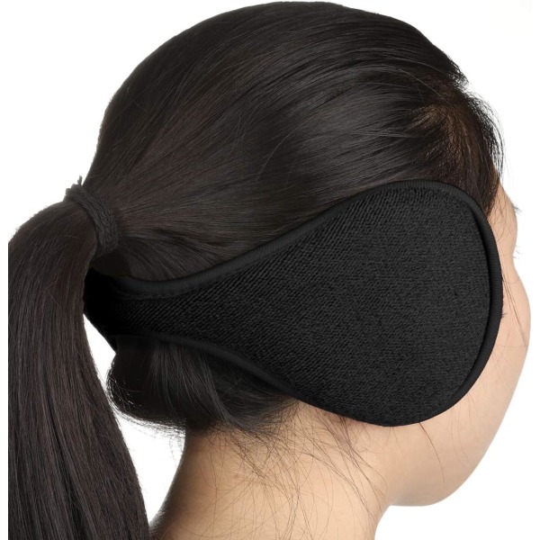 Hörselkåpor för att hålla värmen och mysiga hörselkåpor hörselkåpor 13cm (svarta