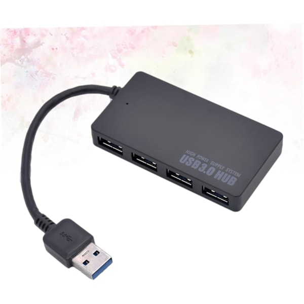 USB-enhedsforbindelse 4 USB-hubporte USB-splitter USB-port til smartphone USB-adapter Sort