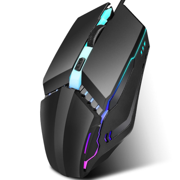 Ny Ledningsforbundet Mus Multifarvet Baggrundsbelysning 1600dpi Kontor Spil Mus Desktop Notebook