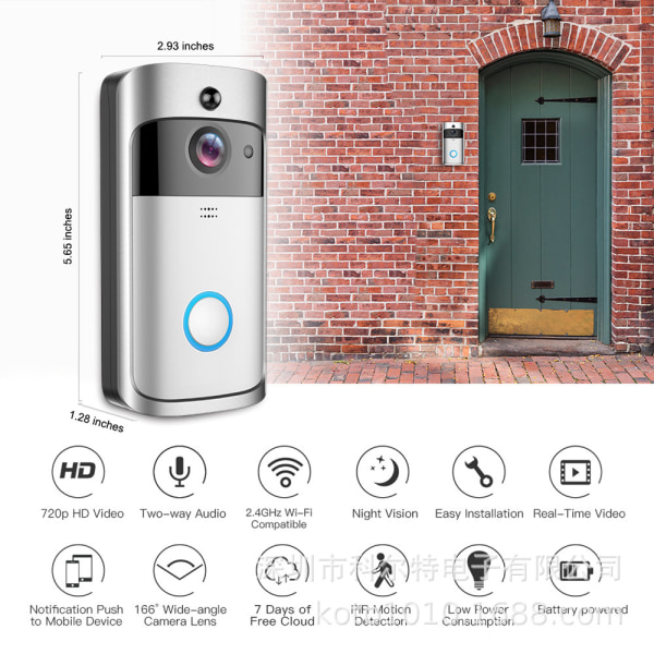 Video Doorbell 3 – parannettu wifi, parannettu liikkeentunnistus, helppo asentaa ovikello valkoinen 1 kpl