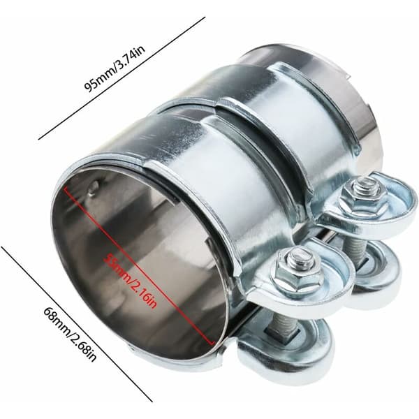 1 pc Exhaust Pipe Guard, Muffler, Double Clamp, Pipe Connector, 1