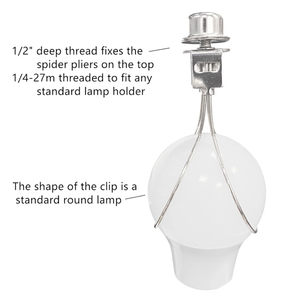 Lamphållare adapterkit - 2-pack (Silver)