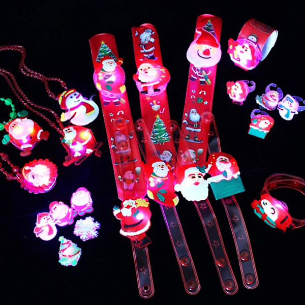 Glødende Ring Blink Party LED Broche Gløder i Mørket Pige Lys Op Legetøj Julepat Cirkel