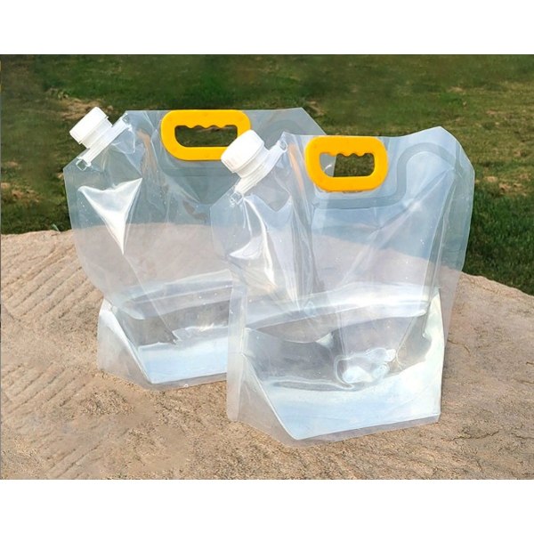 3 stk Sammenklappelig vandbeholder 10L, Sammenklappelig vanddunk, Drikkevandspose, Lomme udendørs vandpose Foldbar vandpose, Wa