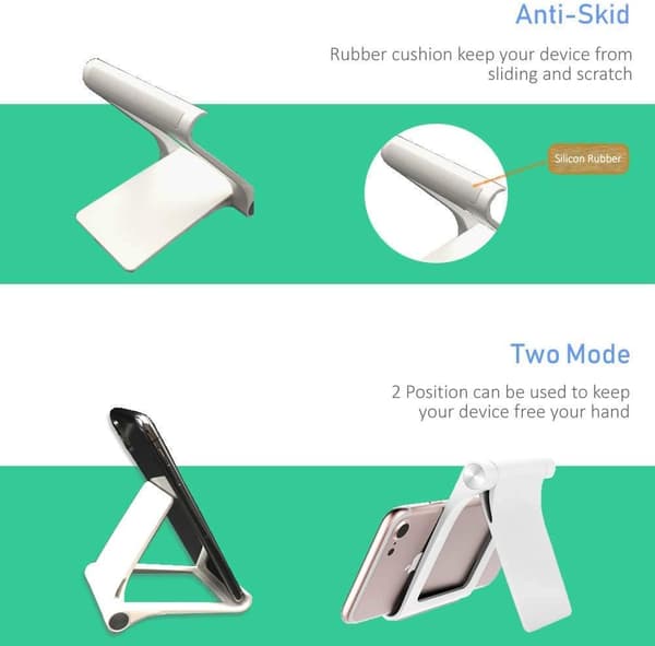 360° foldbar telefonholder ((hvid)
