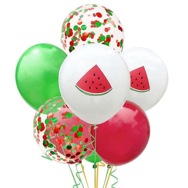 14 st 12 tum sommarfrukt vattenmelon latexballonger Hawaii tema festdekoration 3 melonballonger