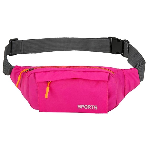 Sports Running Belt Mobile Phone, Waterproof And Adjustable Running Zipper BagRose Pink