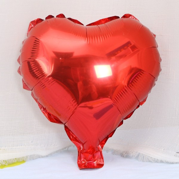 25 stk hjerteformede folie mylar ballonger røde 10" for valentinsdag bursdagsfest dekorasjoner, bryllup dekor, forlovelse, ferie