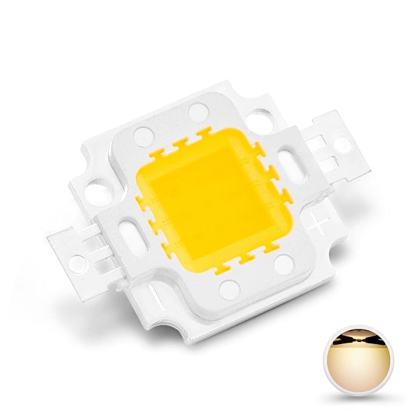 Hög Effekt LED-chip 10W Varmvit (3000K - 3500K / Ingång 900mA / DC 9V - 11V / 10 Watt) Super Stark Intensitet SMD COB Lampa