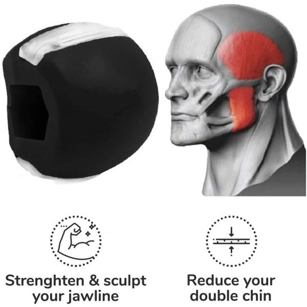 2kpl harjoituslaite | Jaw Trainer, Jawline Exerciser miehille ja naisille | Tehokas Jaw Trainer aloittelijoille, edistyneille käyttäjille