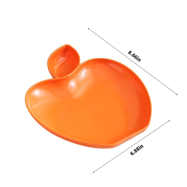 3 stk middagstallerkener - B 22 cm x L 17,5 cm Utholdende middagstallerkener sett med 3 - Oppvaskmaskin & Mikro Orange