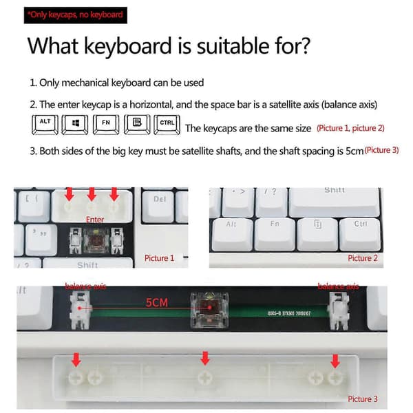 104 Doubleshot Rød-sort PBT Baggrundsbelyste Tastekapper til Cherry MX Gaming