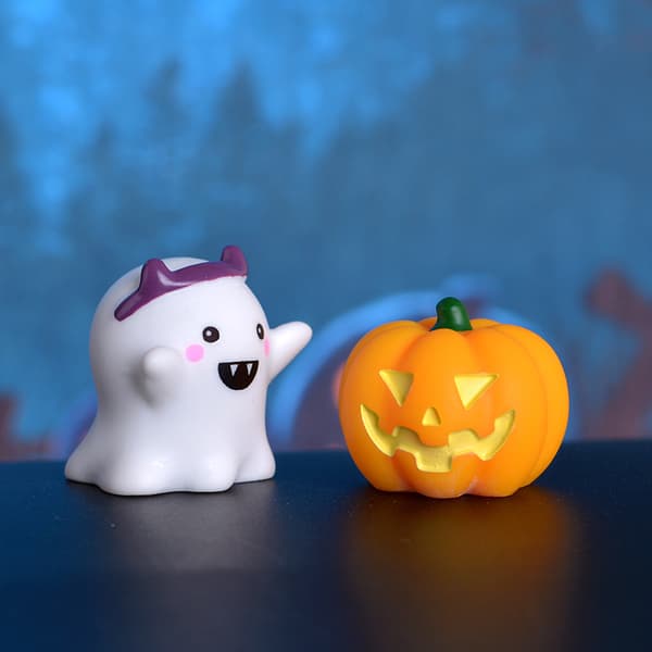 4 stk. spøgelsesgræskar pynt Halloween dekorations krystalkugle håndværk