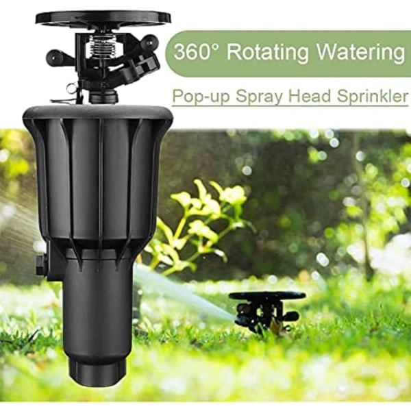 Høytrykks 360 ​​Graders Automatisk Vanningsroterende Sprinklerhode Pop-up Vanningssprinkler 3/4 Tomme 1/2 Tomme