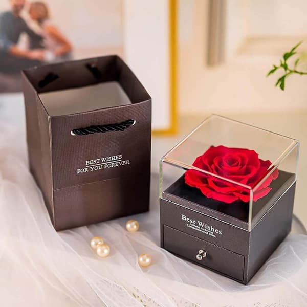 Smykkeskrin med Evig Rose