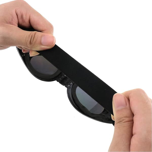 Pet Sunglasses, Dogs, Foldable, UV Protection, Windproof Goggles with Adjustable Strap