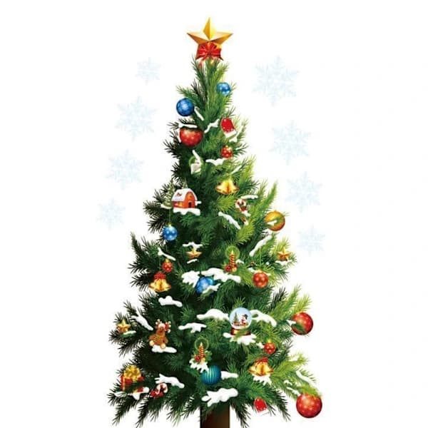 Christmas Tree Wall Decals Wall Art Removable Home Window Wall Decorations
