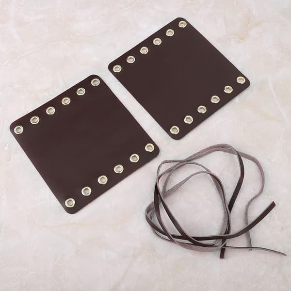 Motorcycle Leather Handlebar Grip Covers Motorcycle Modification Accessories (Brown)