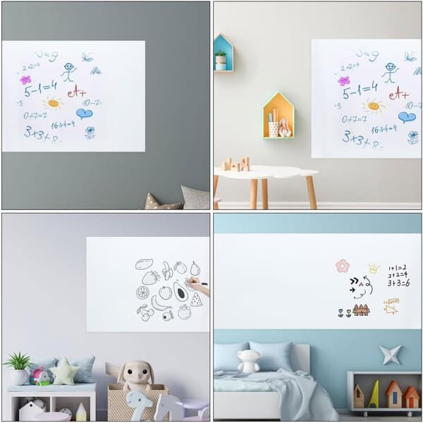 Static Whiteboard Sticker 45 cm x 300 cm Reusable Dry Erase Wall Whiteboard