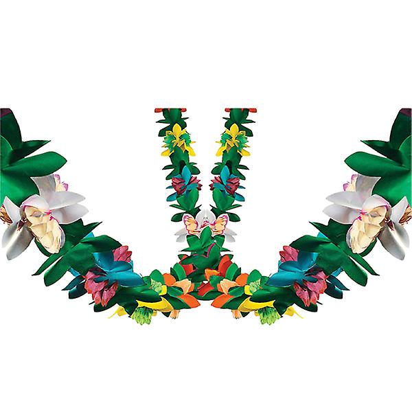 2 kpl Kukka-aiheinen Koriste Havaiji-teemainen Syntymäpäiväbanneri Hibiskuskukka Koriste 3M