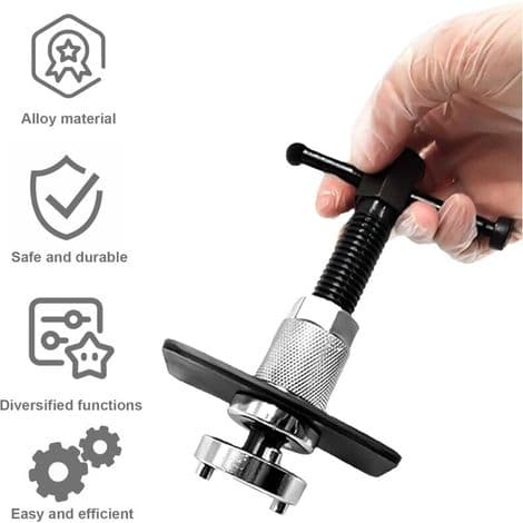 Brake Piston Retractor, Piston Retractor with 4-Tooth Mandrel on Both Sides, Universal Rear Brake Piston Retractor, for Most Models